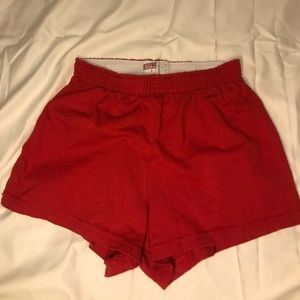 red or grey soffe cheer shorts